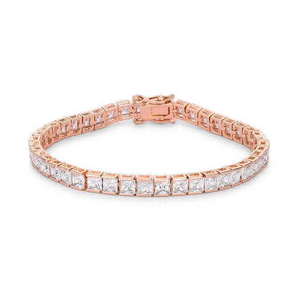 Ruby Red Cubic Zirconia Tennis Bracelet